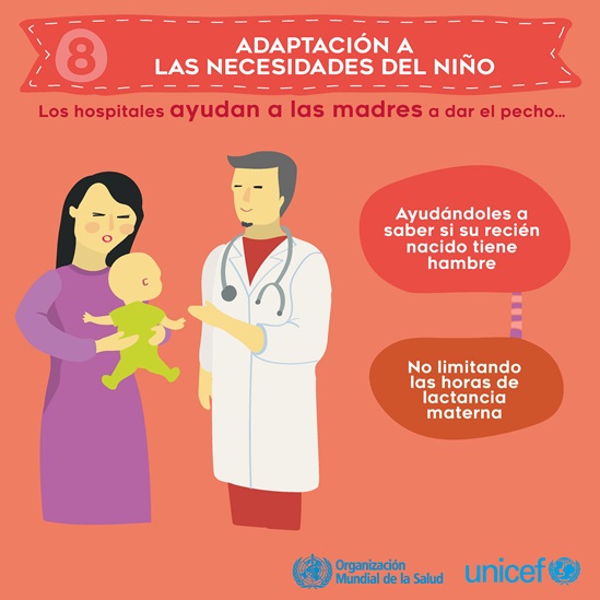 Spanish BFHI step 8 - Responsive feeding infographic