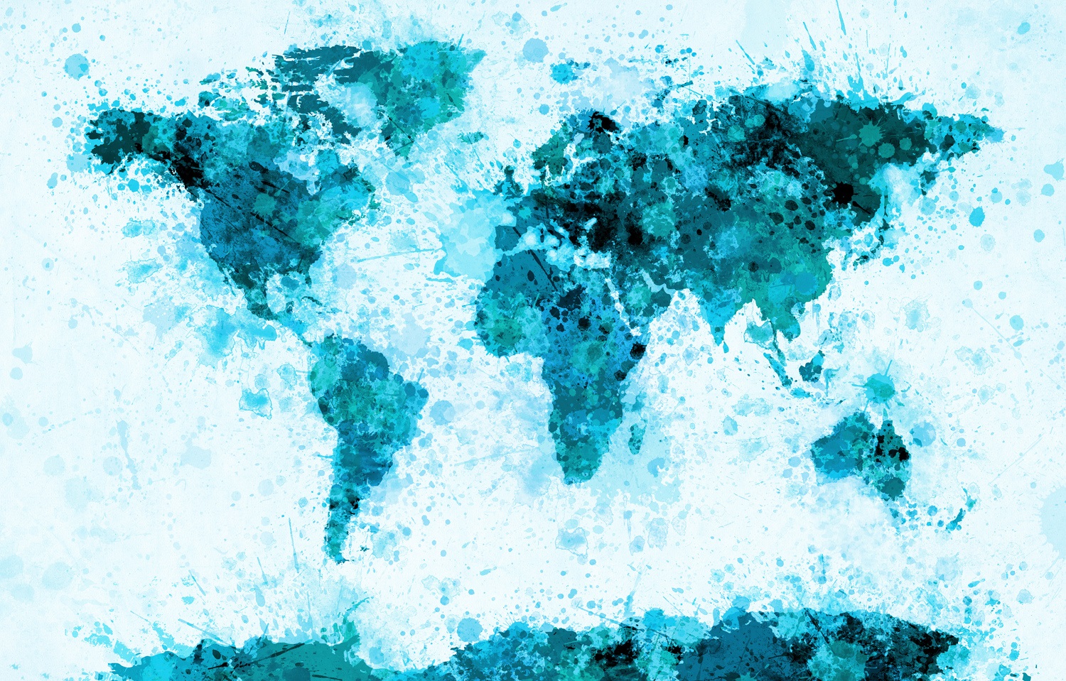 World Map Paint Splashes Blue by Michael Tompsett 1500 px World Map Paint Splashes Blue by Michael Tompsett 1500 px