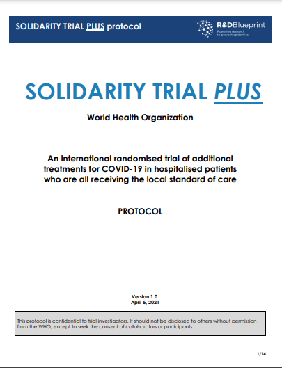 Solidarity trial PLUS: Protocol