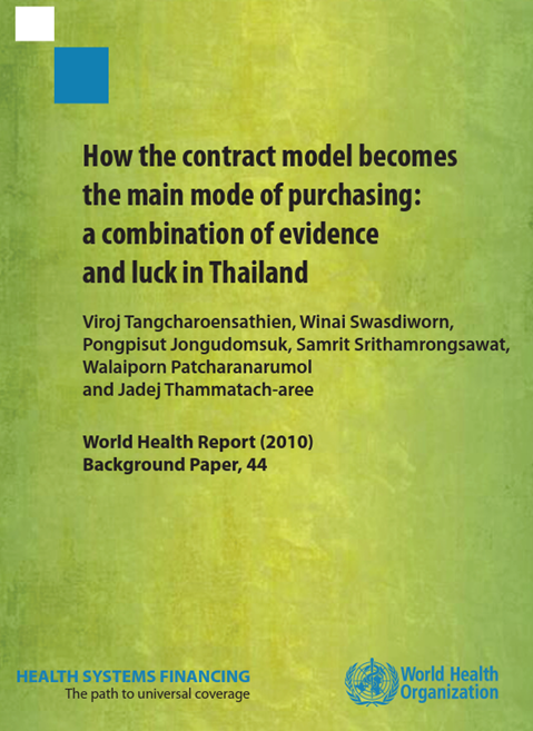 How the contract model becomes the main mode of purchasing: a combination of evidence and luck in Thailand