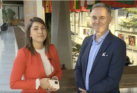 Screenshot of the interview