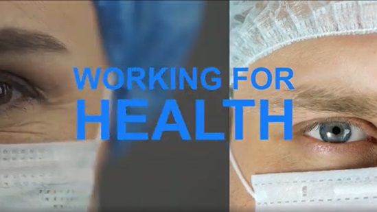 still screen from Working for Health opening video