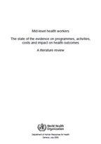 2008 Mid level health workers literature review cover