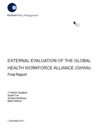 GHWA evaluation cover
