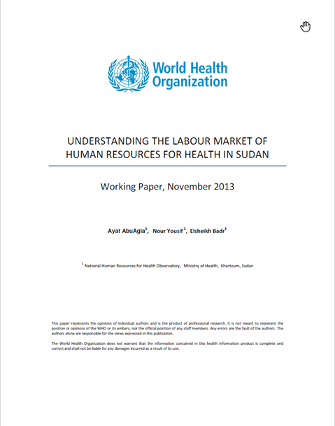 Understanding the labour market for human resources for health in Sudan