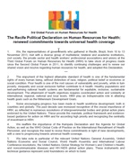 Recife declaration