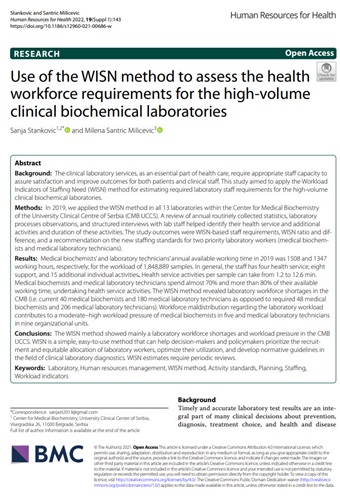 HRH Journal WISN article cover: clinical laboratories