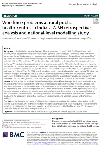 HRH Journal WISN article cover: Rural India