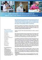 Cover of Joint Statement by International Year of Health and Care Workers Steering Committee