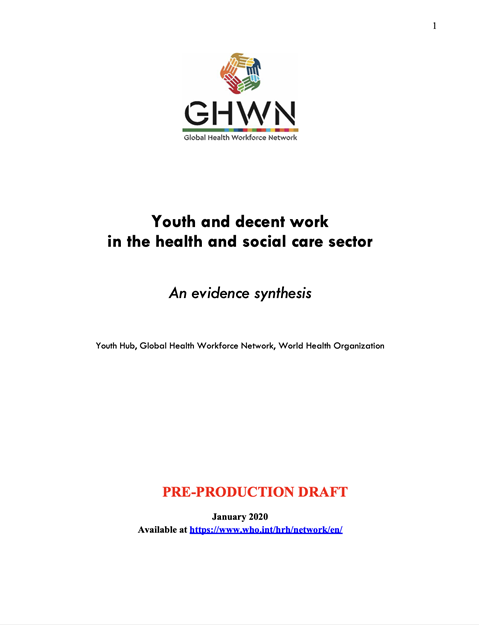Youth and decent work in the health and social care sector