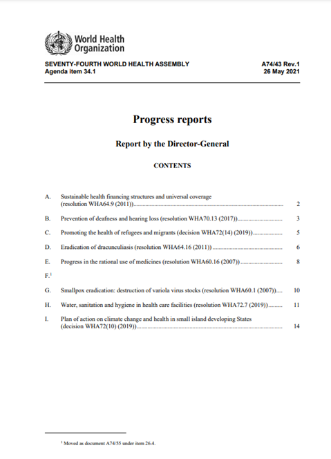 A74/43 - Report by the Director-General - Smallpox eradication