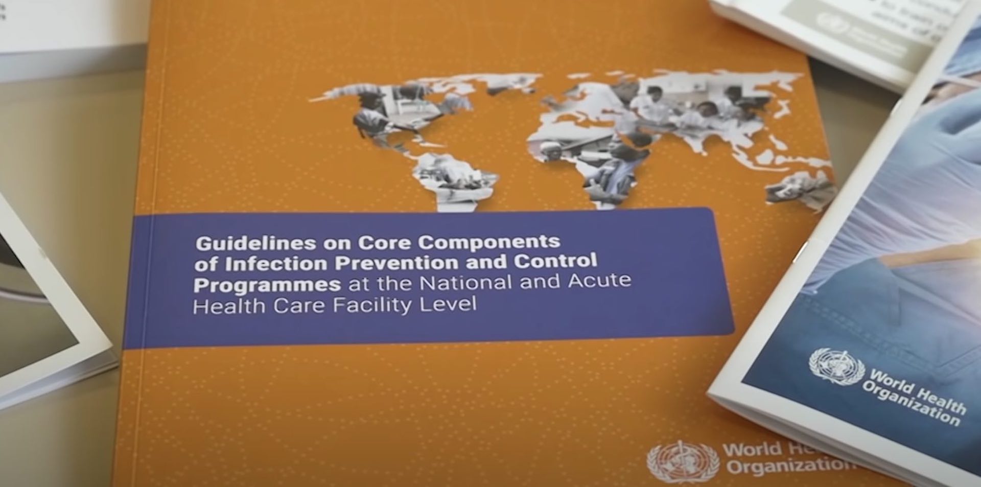 Cover page of the guidelines on core components of infection prevention and control programmes at the national and acute health care facility level