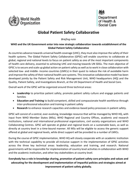 WHO GPSC - Briefing Note