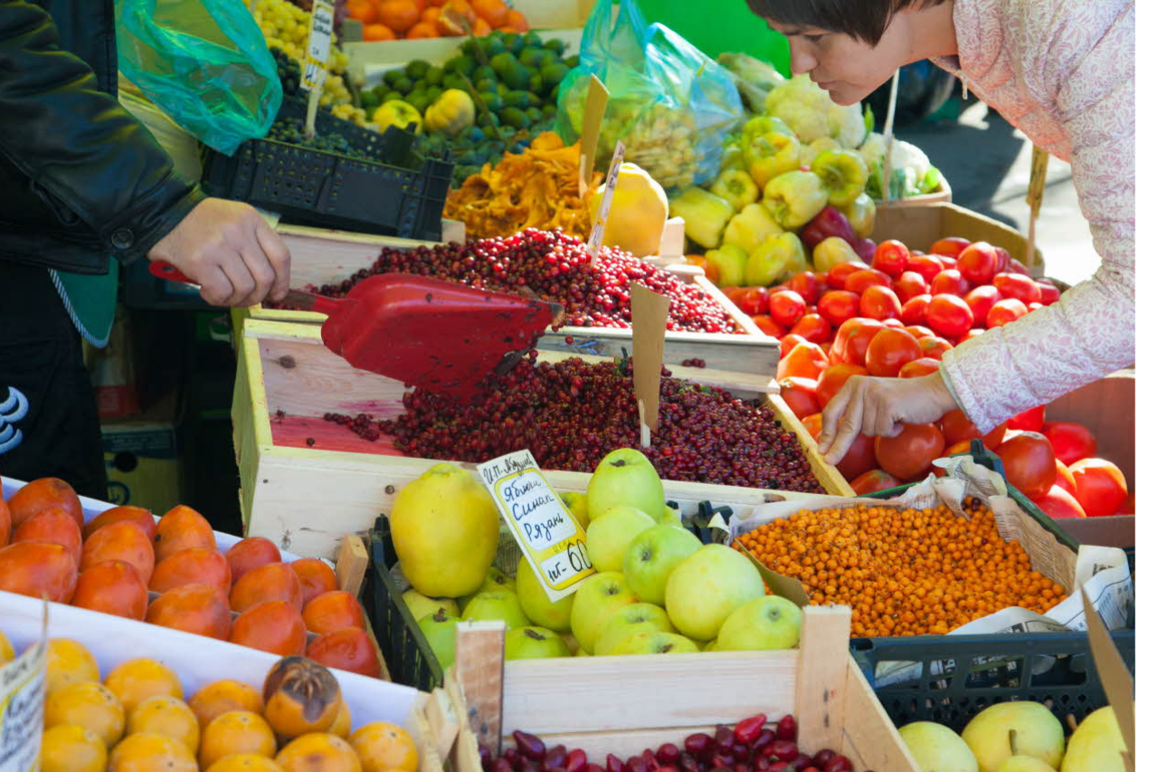 Food at a market