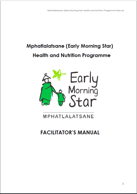 Mphatlalatsane Health and Nutrition Programme - Facilitator manual