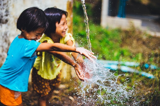 Children water Children playing with water