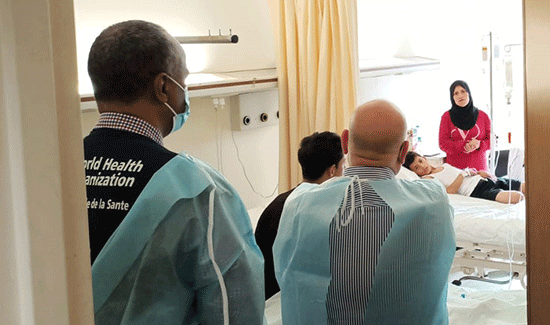 Cholera patient in hospital