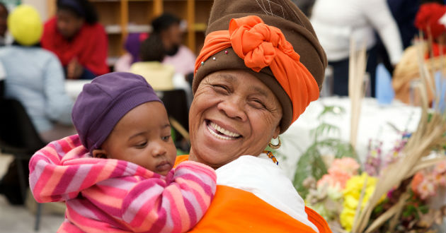 A woman and child in Khayelitsha, Cape Town.