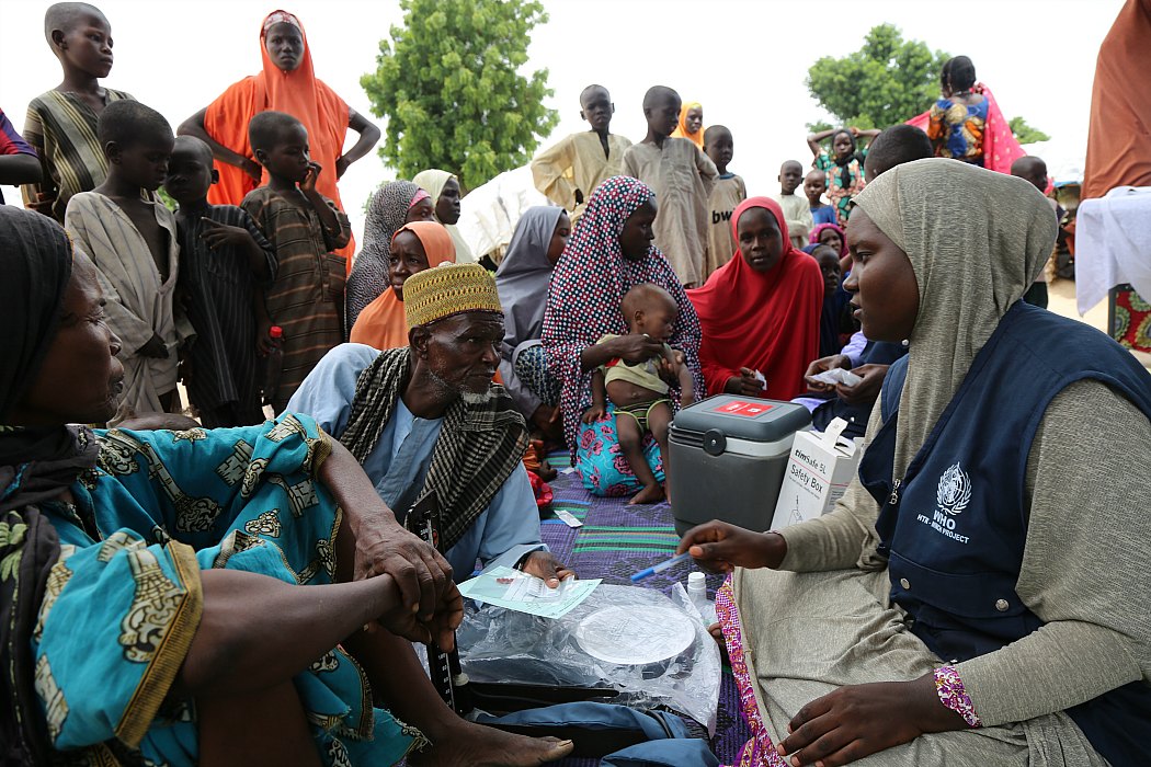 A team provides health care services in an 