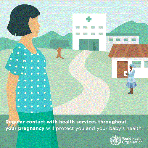 Infographic: Regular contact with health services throughout your pregnancy will protect you and your baby's health