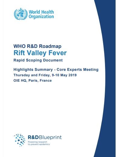 Rift Valley Fever Research and Development (R&D) Roadmap