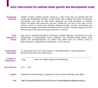 Early intervention for optimal linear growth and development study