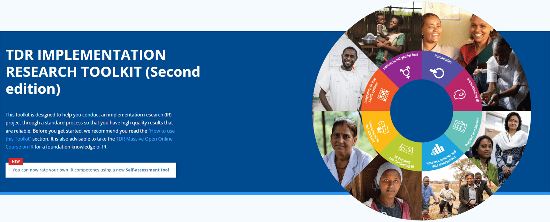 screenshot of tdr implementation research toolkit home page