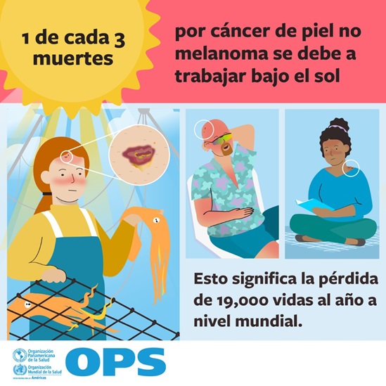 1 de cada 3 muertes por cáncer no melanoma se debe a trabajar bajo el sol