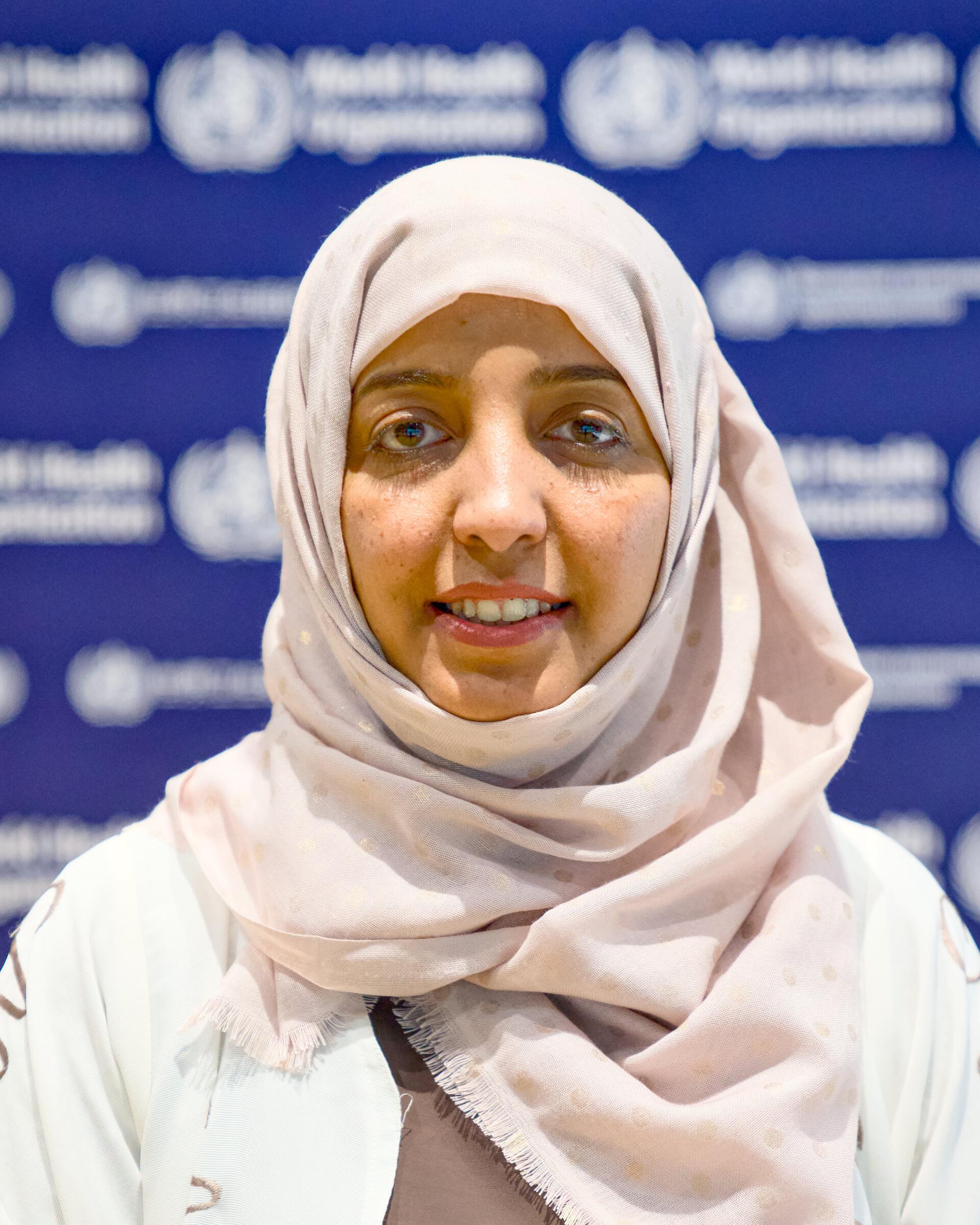 Portrait of Wafa Mohamed Al Madhagi.