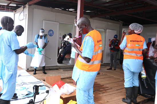 Full scale EVD simulation exercise to test and validate capacities for early detection, rapid response and coordination.