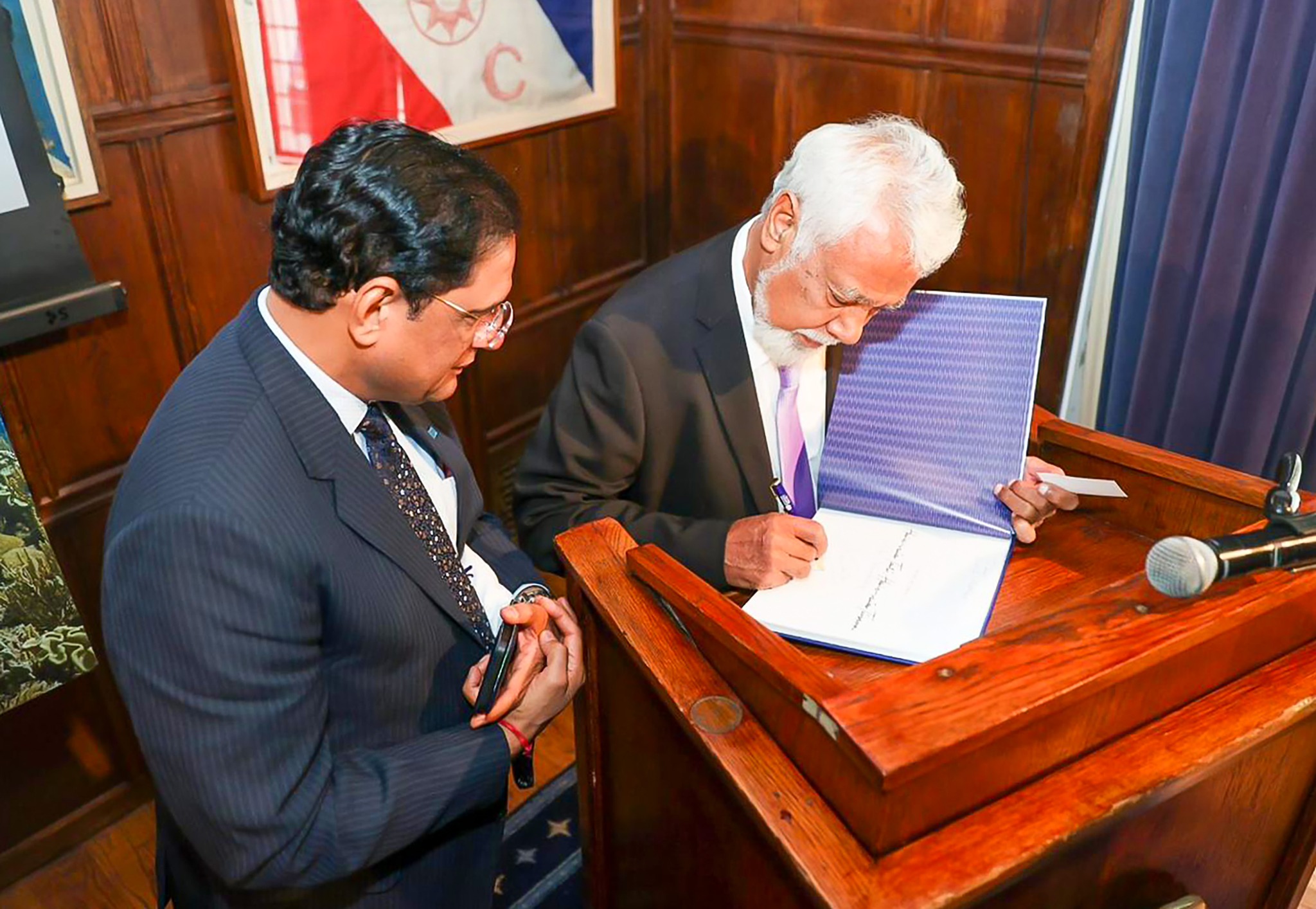 Prime Minister Xanana Gusmão Unveils 'My Timor, My Seas' next to WHO rep Dr Mathur