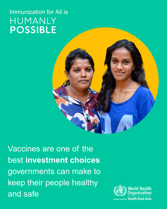 Poster on Immunzation for all is Humanly Possible