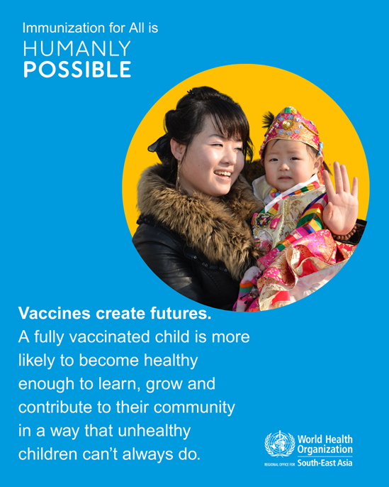 Poster on Immunzation for all is Humanly Possible