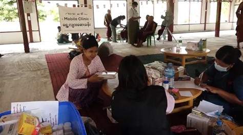 WHO’s health partner giving health assistance to earthquake affected population