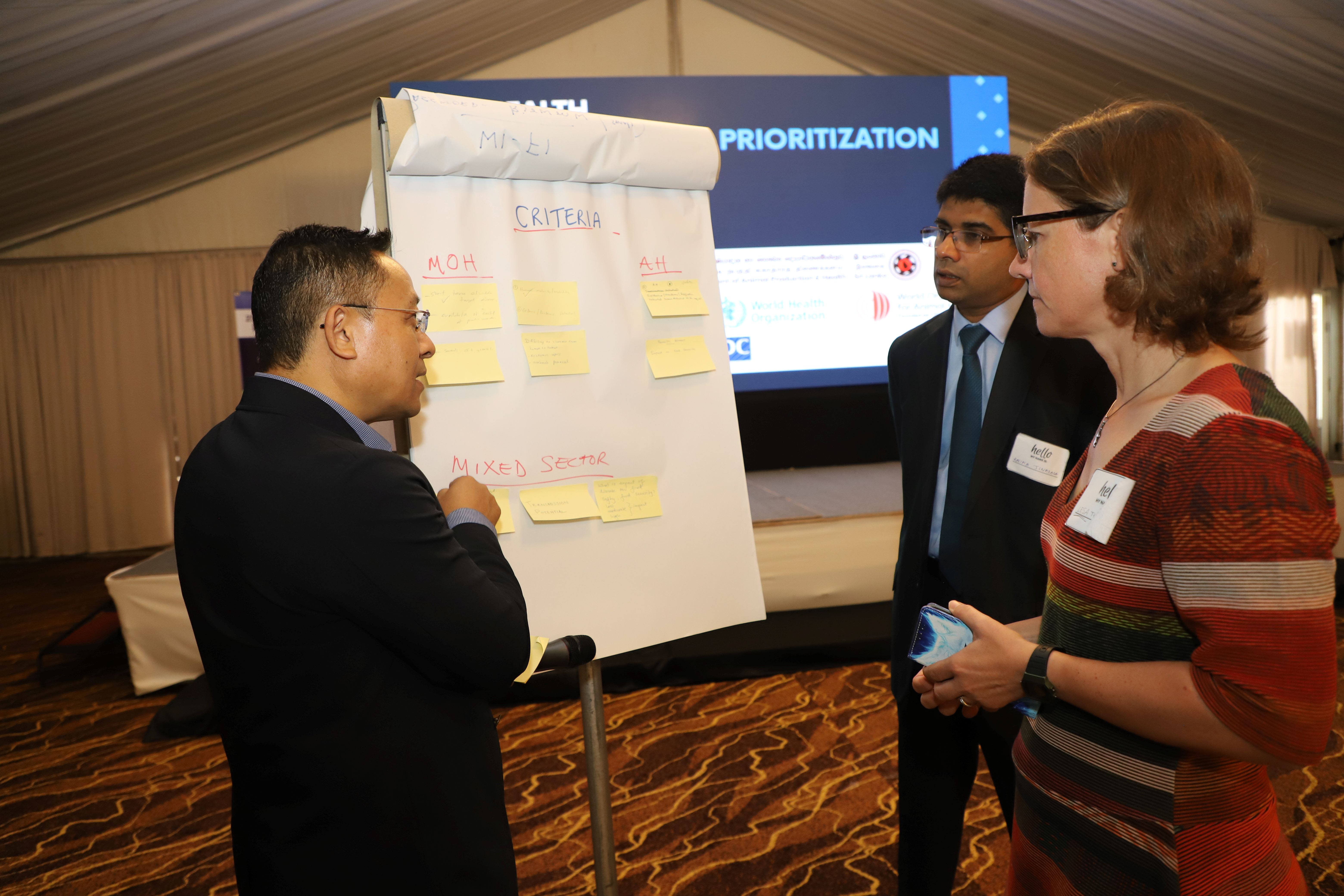 Picture taken during the Zoonotic Diseases Prioritization Exercise
