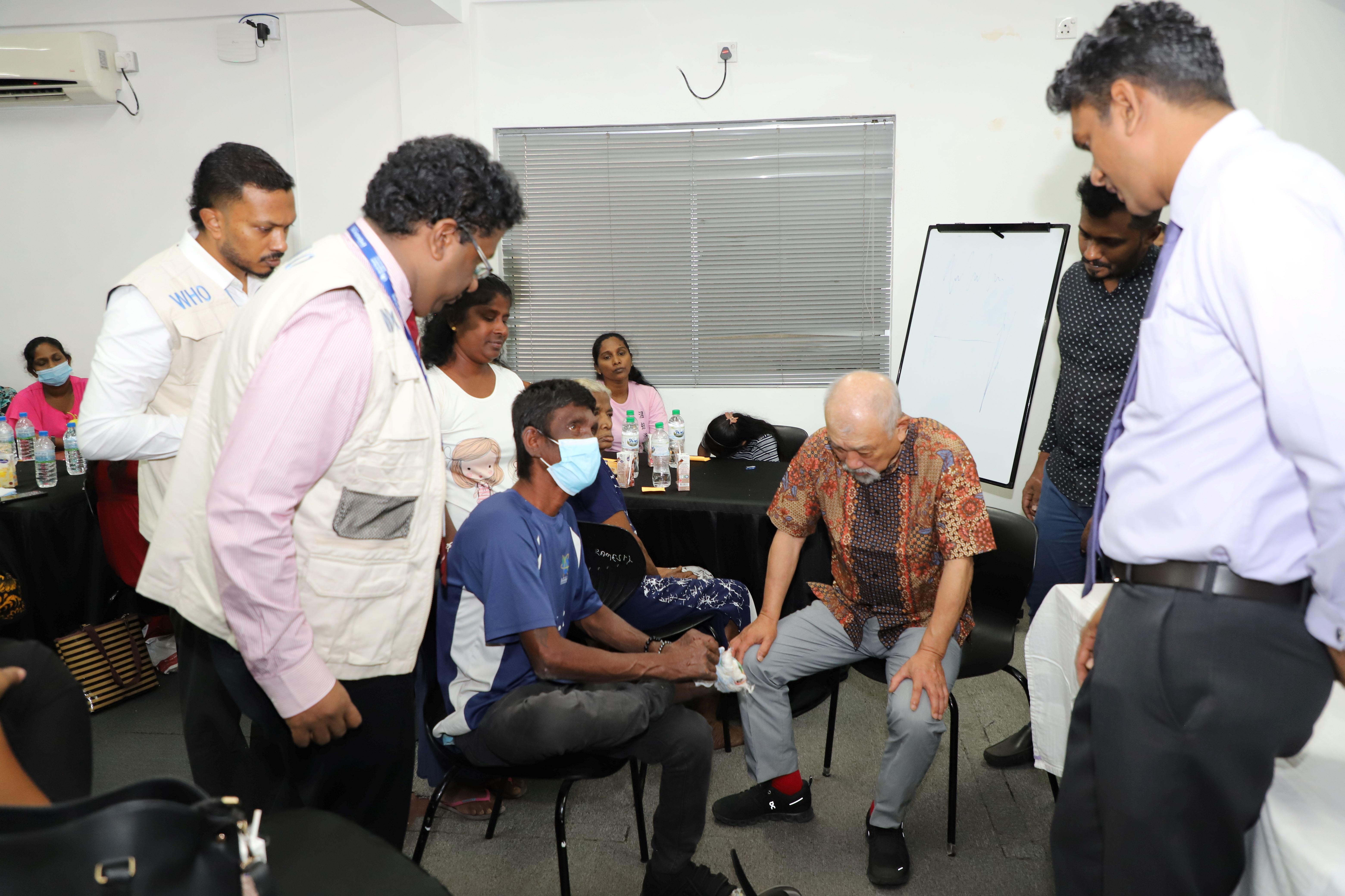 Engaging with leprosy patients during a focus group discussion with a self-help group