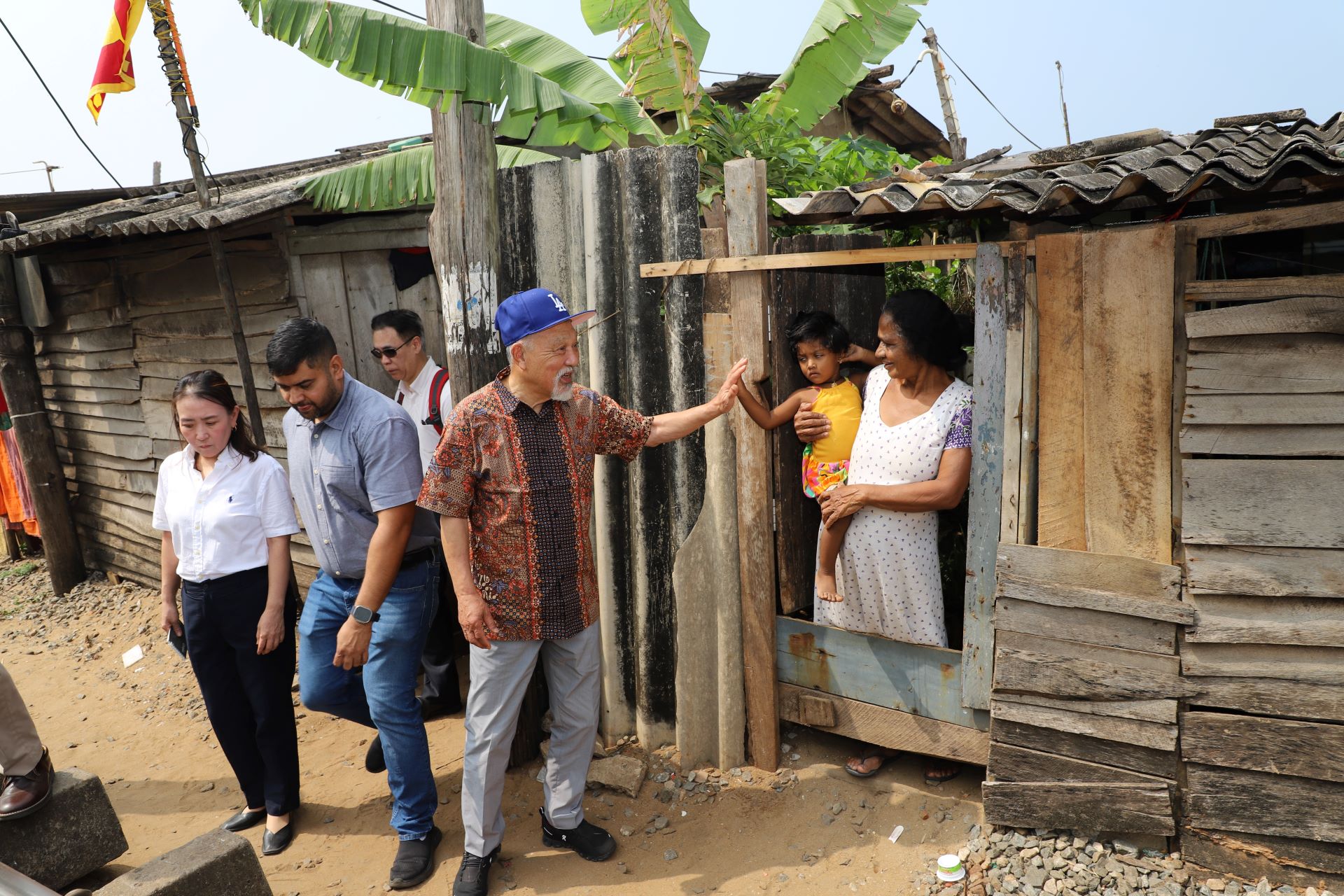 Visiting the homes of patients affected by leprosy in the Rathmalana area