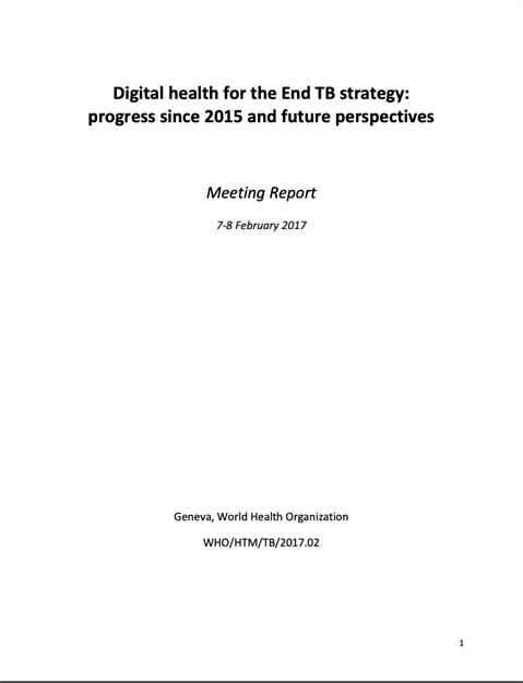 Digital health for the End TB strategy: progress since 2015 and future perspectives