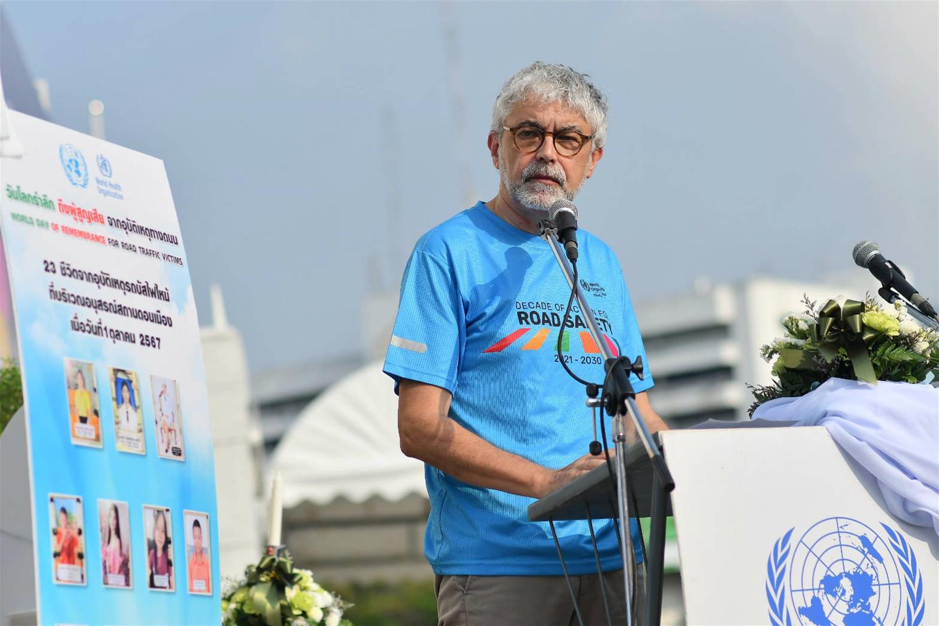 Dr Jos Vandelaer provided speech on World Day of Remembrance for Road Traffic Victims, Nov 17, 2024