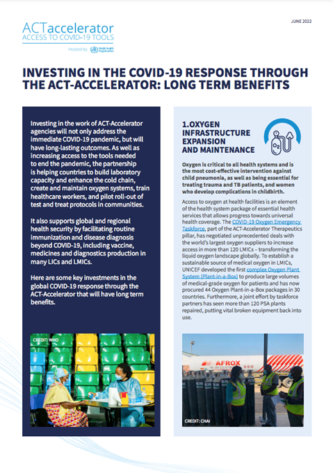 Investing in the COVID-19 Response through the ACT-Accelerator: Long-Term Benefits
