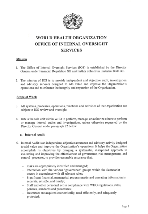 IOS Charter