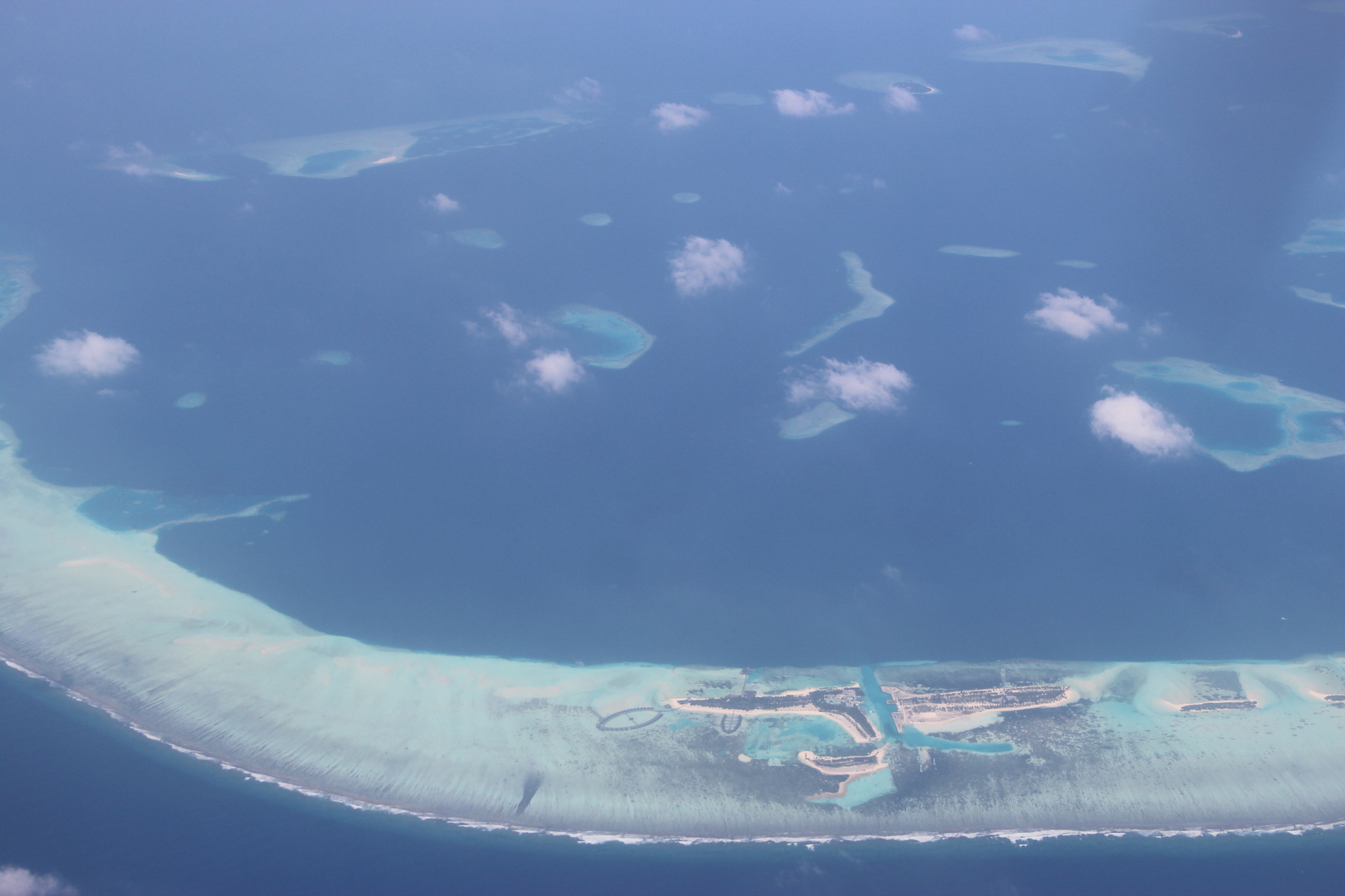 Aerial View of Maldive Islands