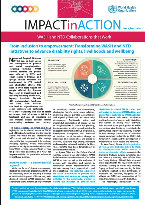 From inclusion to empowerment: Transforming WASH and NTD initiatives to advance disability rights, livelihoods and wellbeing