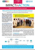 Cover of publication with picture showing stakeholders at NTD-WASH Dashboard launch event in Abuja, June 2023