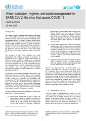 Water, sanitation, hygiene, and waste management for SARS-CoV-2, the virus that causes COVID-19