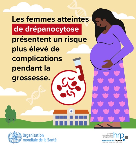 Les femmes atteintes de drépanocytose présentent un risque plus élevé de complications pendant la grossesse.
