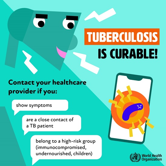 Illustrations with text TB is curable