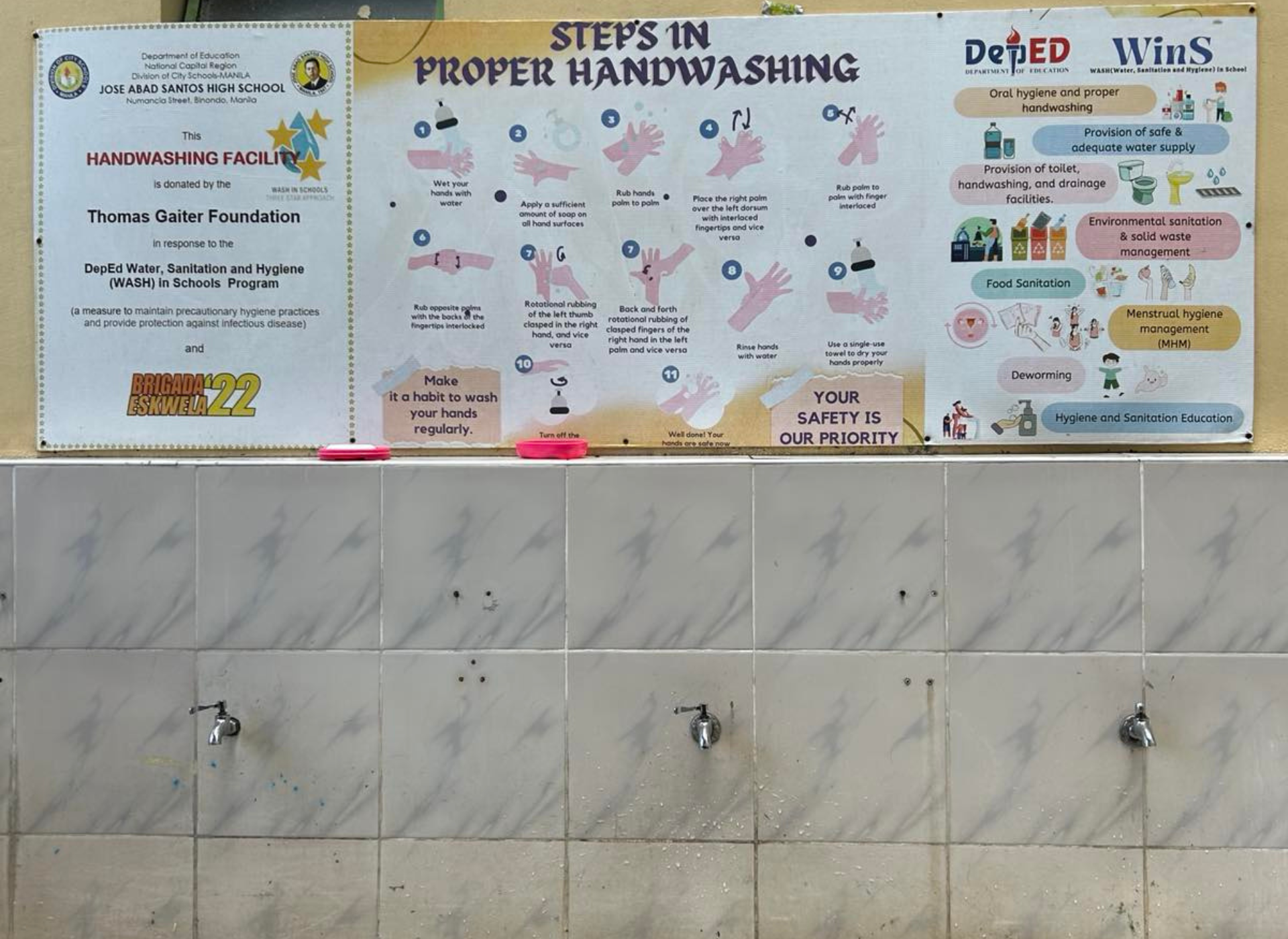 School handwashing facility