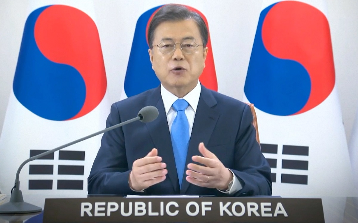 Moon Jae-in, President of South Korea Moon Jae-in, President of South Korea, during the Seventy-third World Health Assembly opening remarks