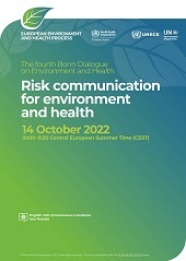 The fourth Bonn Dialogue on Environment and Health Risk communication for environment and health. Flyer